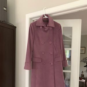 MaxMara Cashmere Wool Coat Detachable Fur Collar M